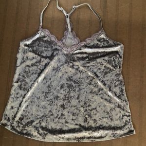 Grey color Jessica Simpson velvet camisole